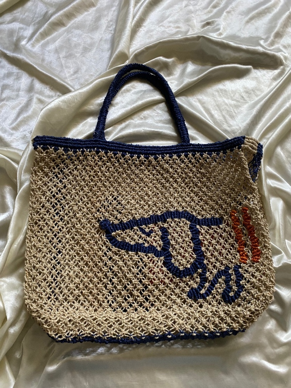 The Jacksons Breton Dog Jute Tote Bag Weiner Dog Daushaund